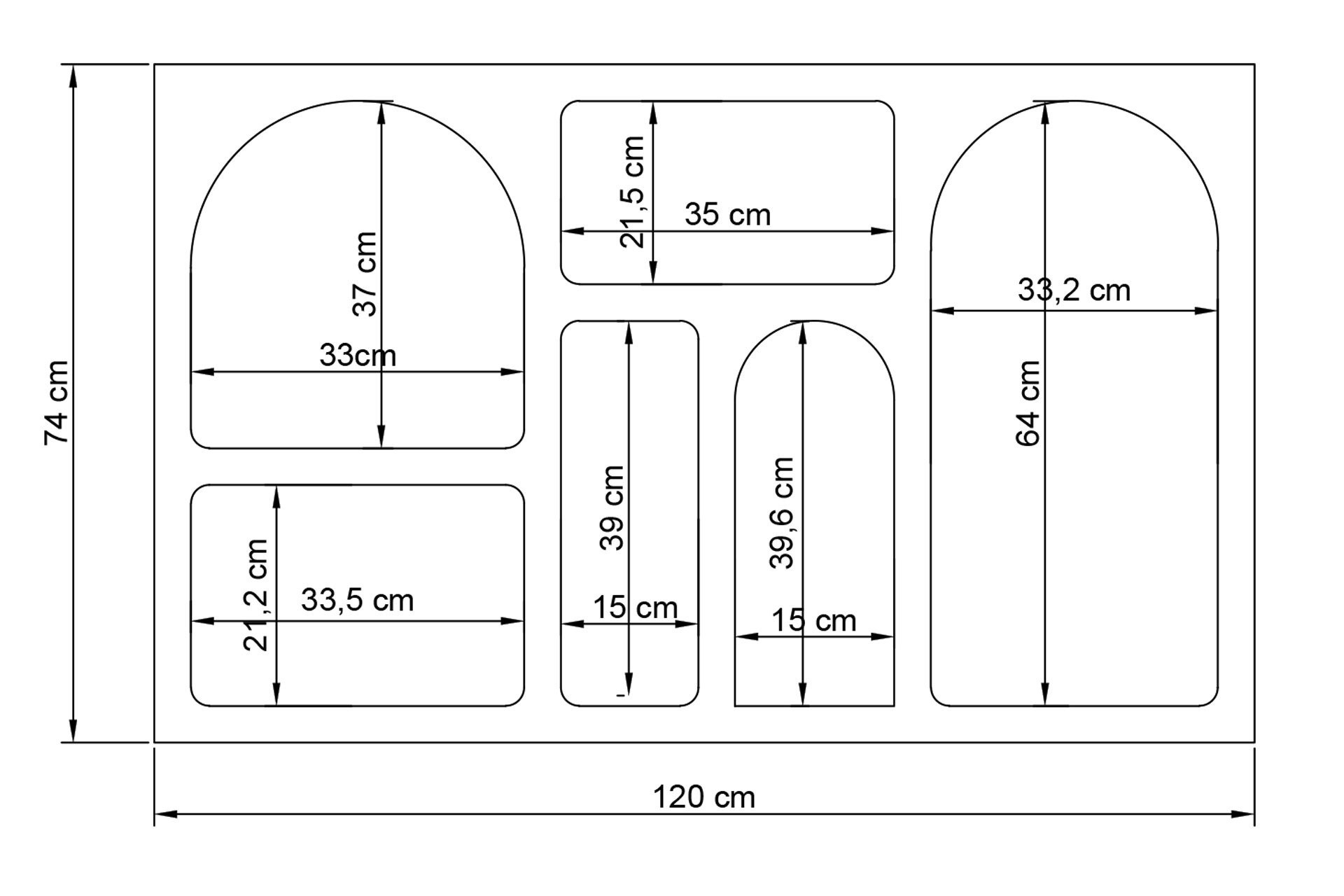 Konzolni sto Liva 120 - Antracit