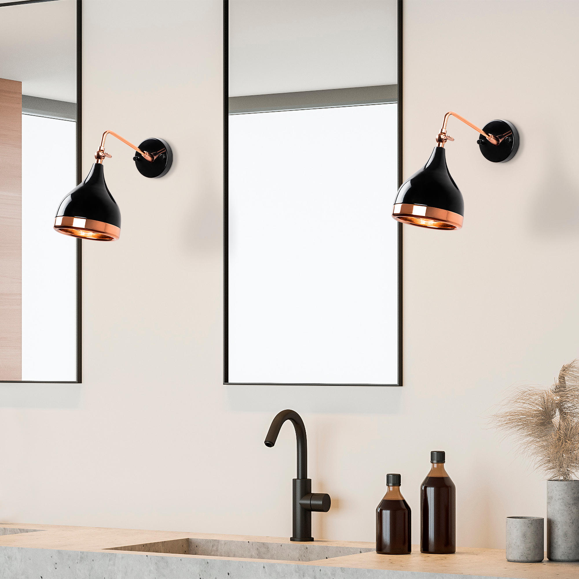 Zidna lampa Yıldo - 7031 Crna, Bakarna