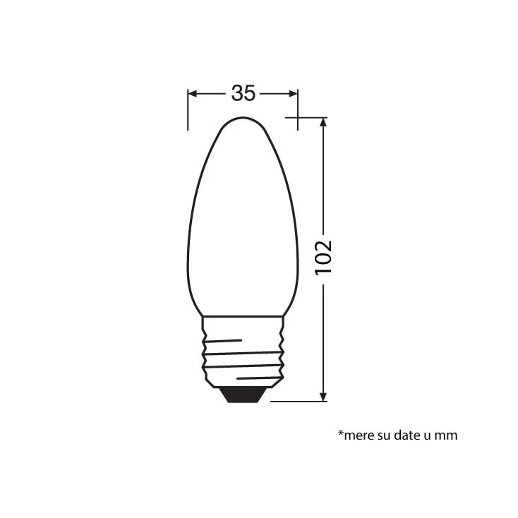 LED sijalica B75 4000K 7W E27 OSRAM