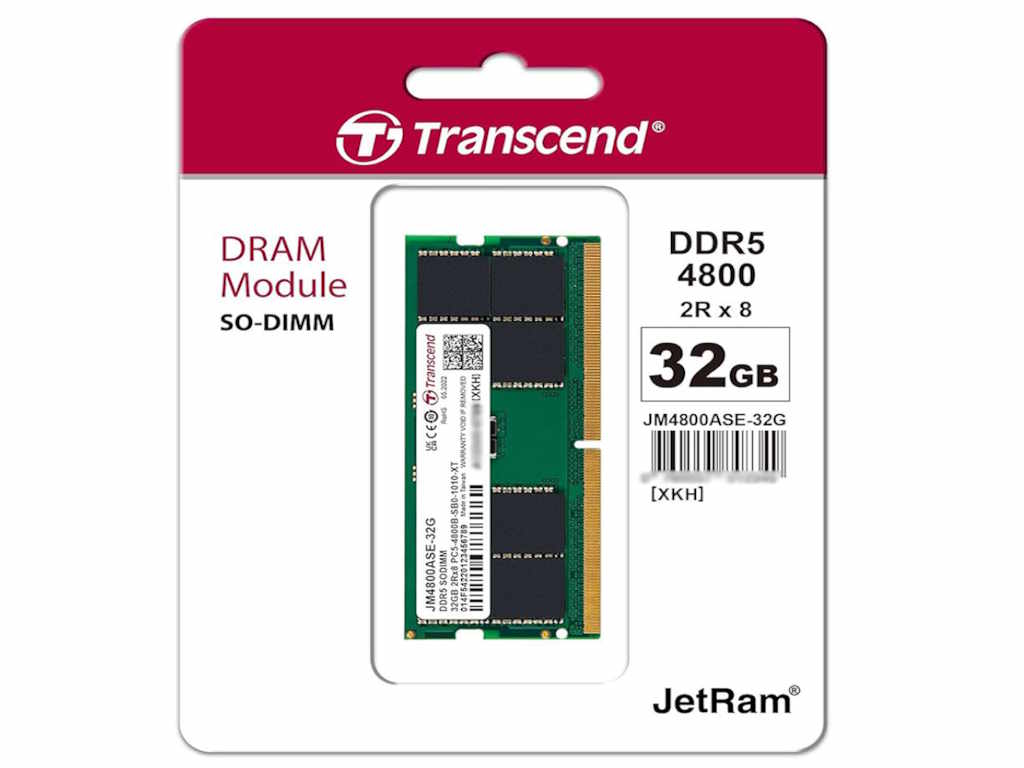 Memorija TRANSCEND 32GB/SODIMM/DDR5/4800MHz/CL40/crna