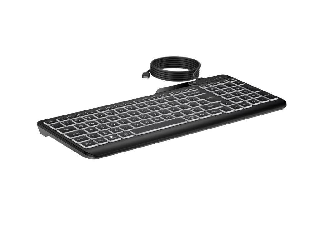 Tastatura HP 400 backlight žicna/US/crna
