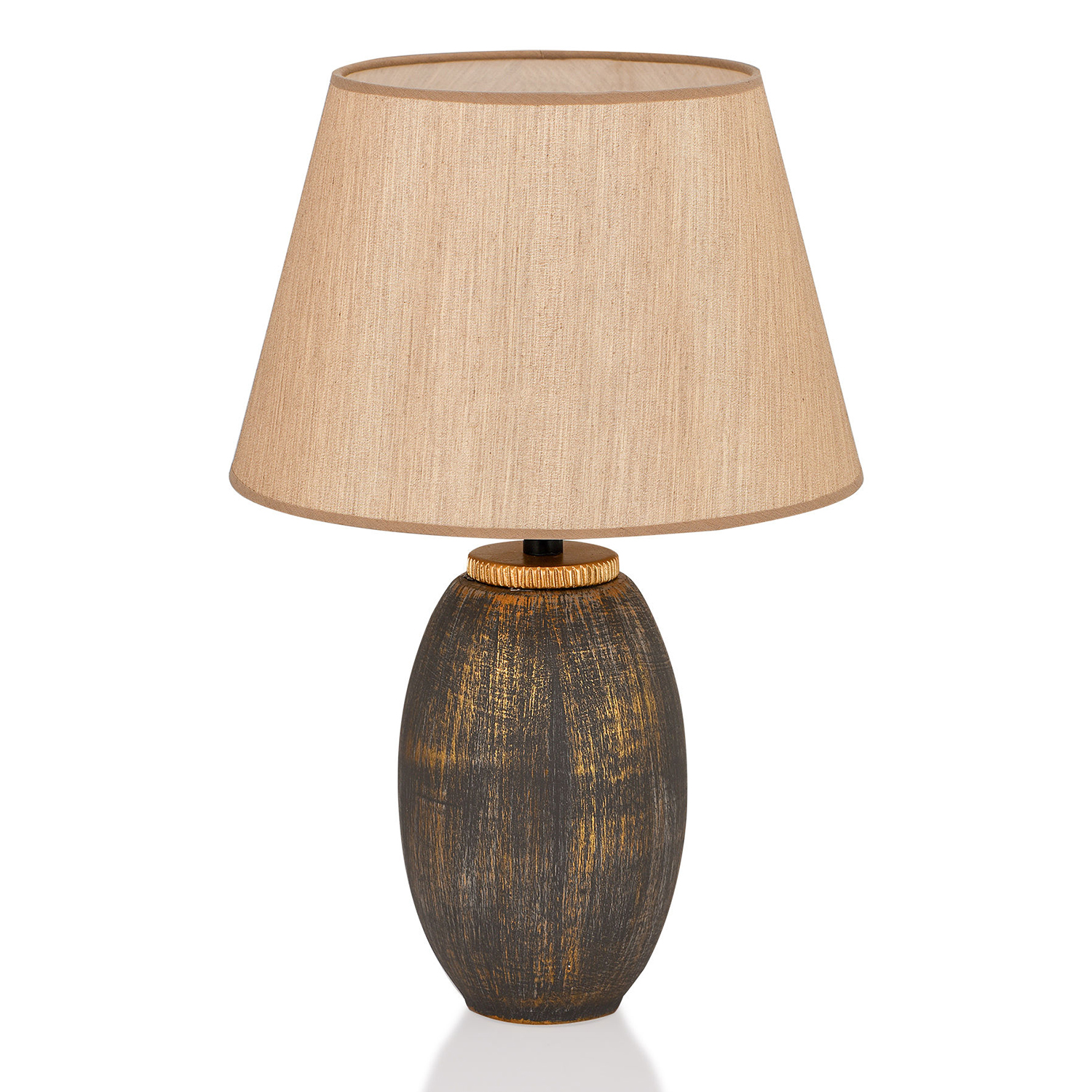 Stona lampa TM169 Braon, Zlatna