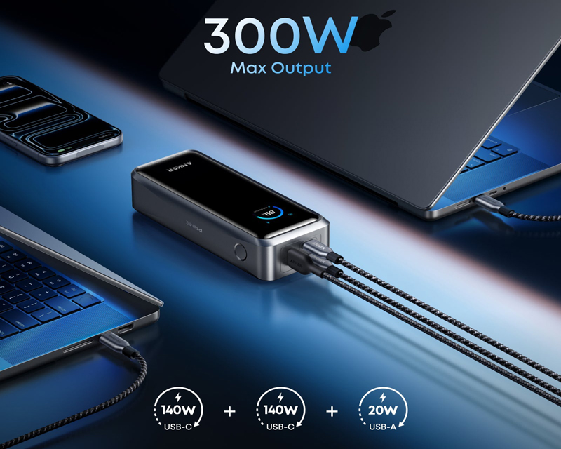 Prime 26250mAh, 300W, Power Bank crni