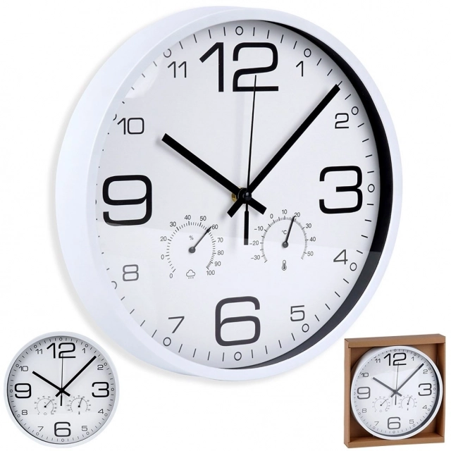 Vilde 569939 - Zidni sat sa termometrom 30cm