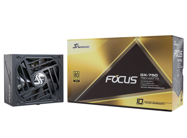 Napajanje 750W Seasonic Focus GX-750 Modularno, 80+ Gold ATX3.0