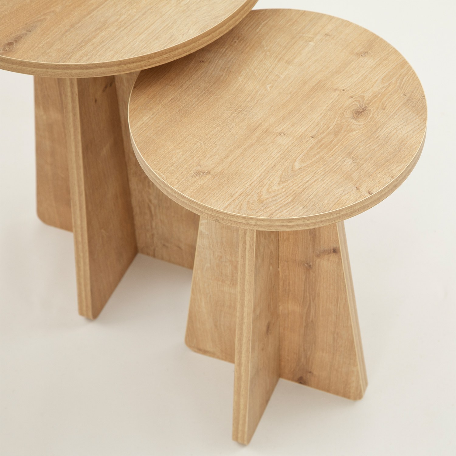 Set stočića (2 komada) Mushroom - Safir hrast
