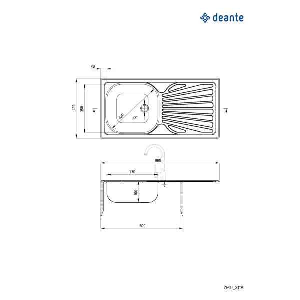 Deante sudopera Techno 76/IX/O/16