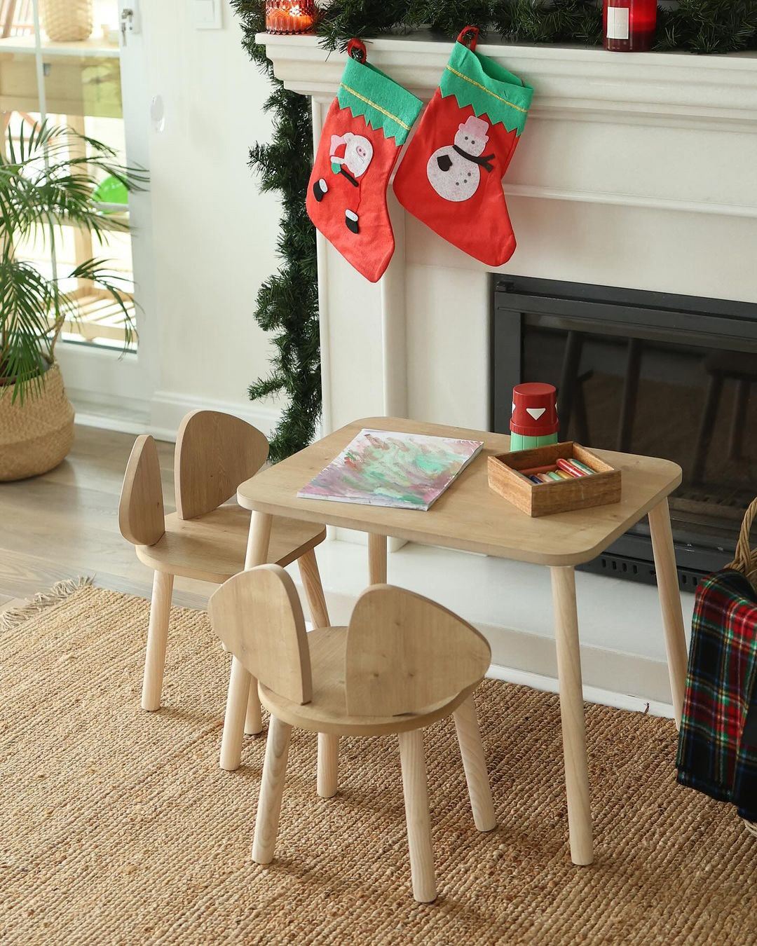 Set dečjeg stola i stolice Mickey Two Chair Set - Braon