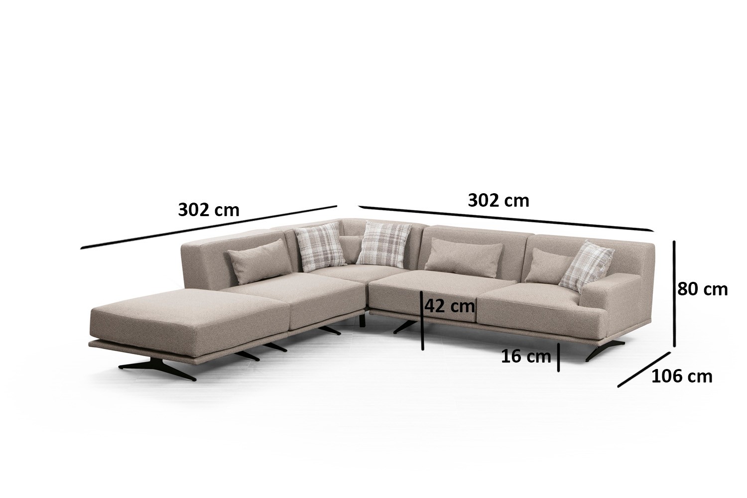 Ugaona garnitura Bentley Corner (PUF-O1-C-3R) Bež