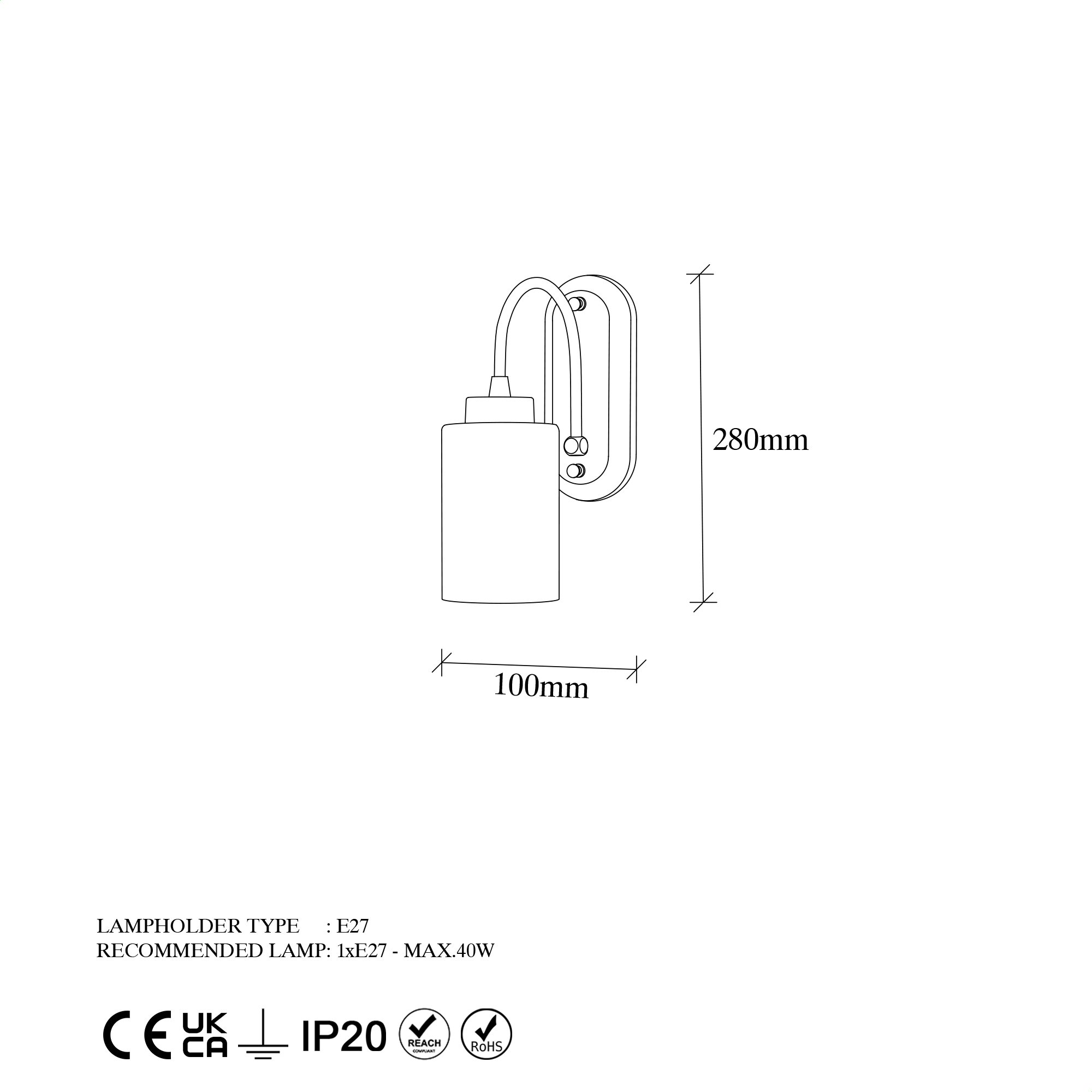 Zidna lampa Hemikilo - 13160 Zlatna