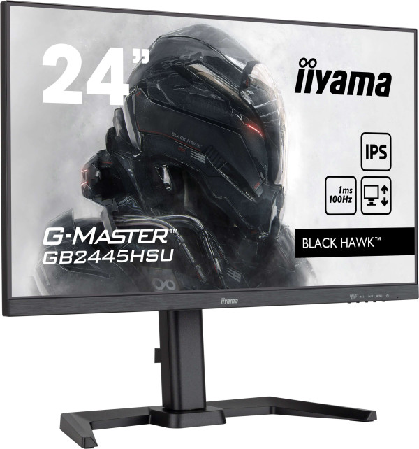 Monitor 23.8" Iiyama GB2445HSU-B2 IPS 1920x1080/100Hz/1ms/HDMI/DP/USB/pivot/zvuč