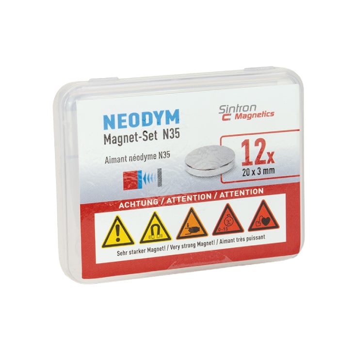 Neodijumski magnet N35 20x3mm 12 kom.
