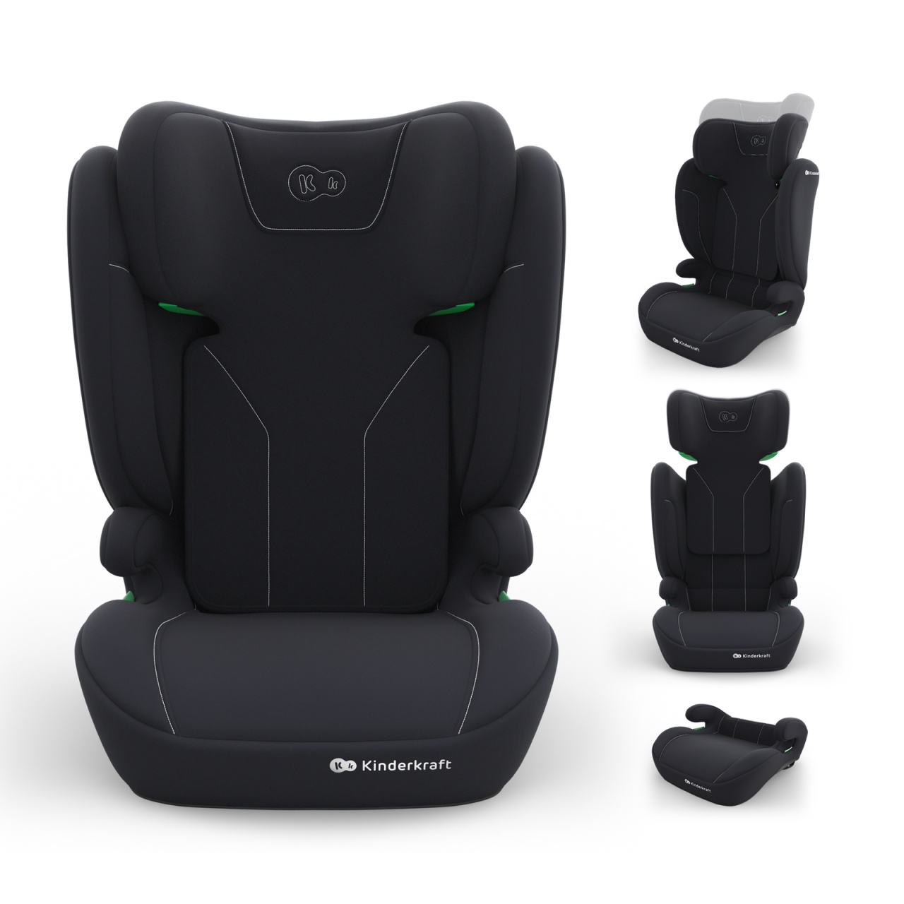 KINDERKRAFT AUTOSEDISTE I-SPARK 2 PLUS I SIZE BLACK