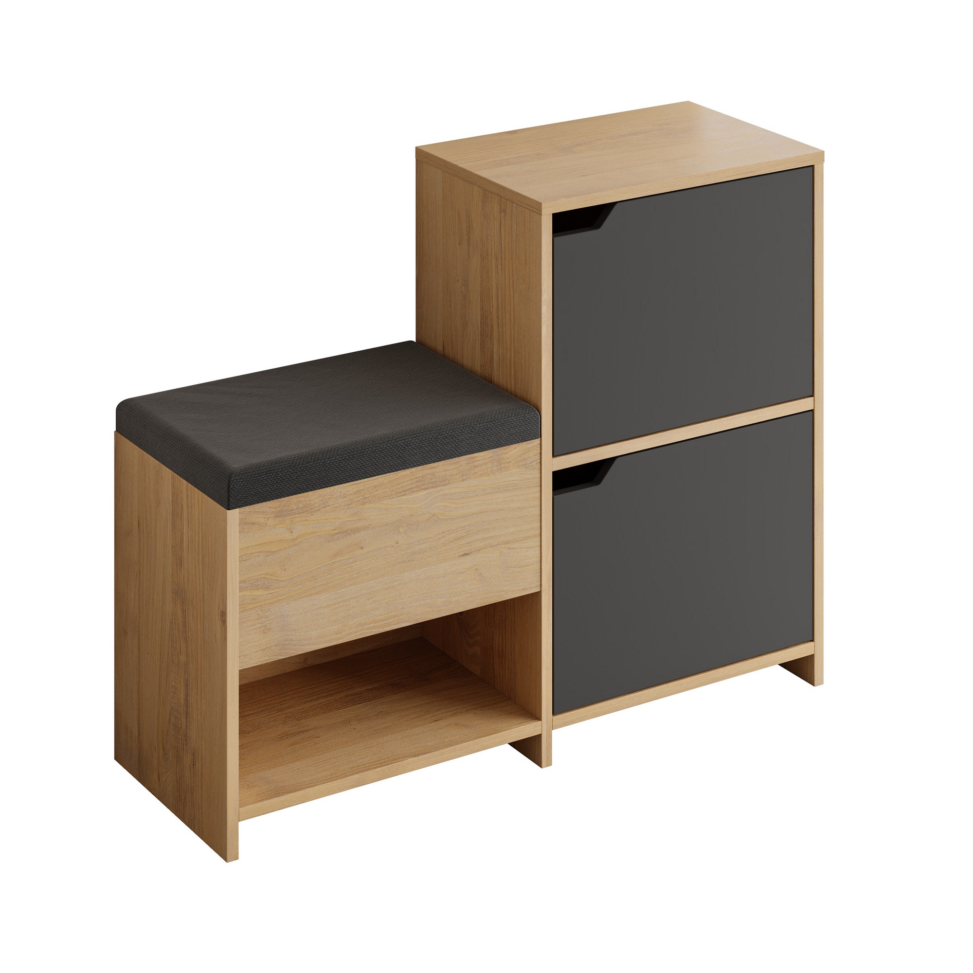 Cipelarnik Haven Shoe Bench - Antracit, Hrast