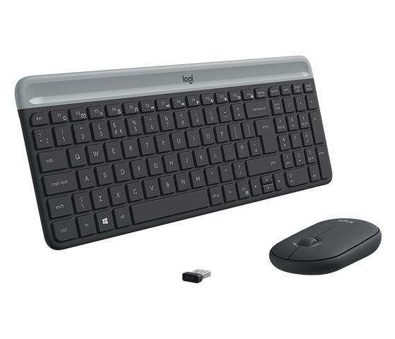 TAST + MIŠ LOGITECH MK470 Slim Wireless Graphite US