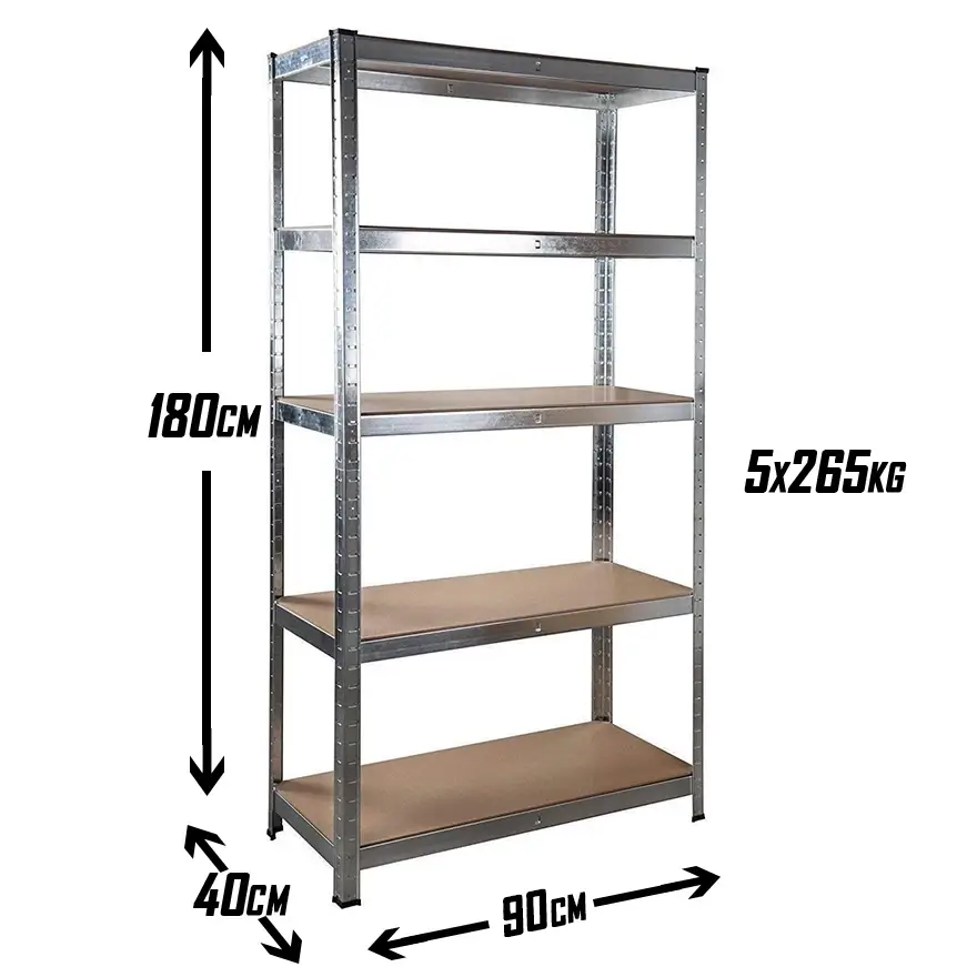 Metalna Montažna Polica Pocinkovana 180x90x40 5x265kg