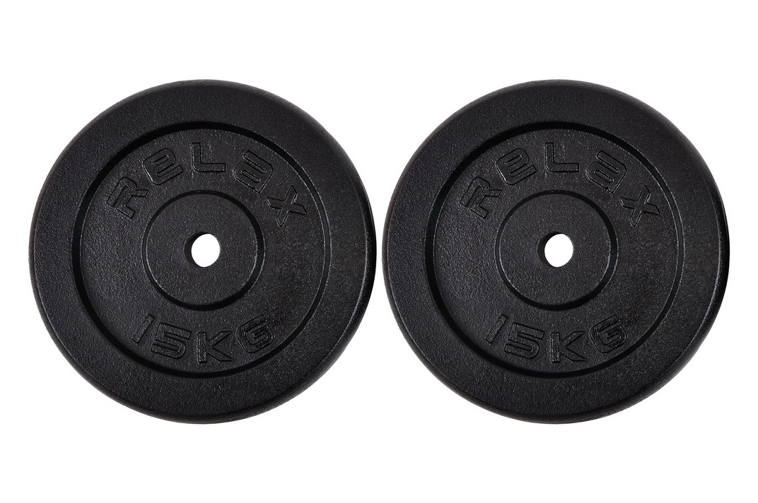 RING Tegovi 2x15kg crni standardni liveni  - RX PLO1-15