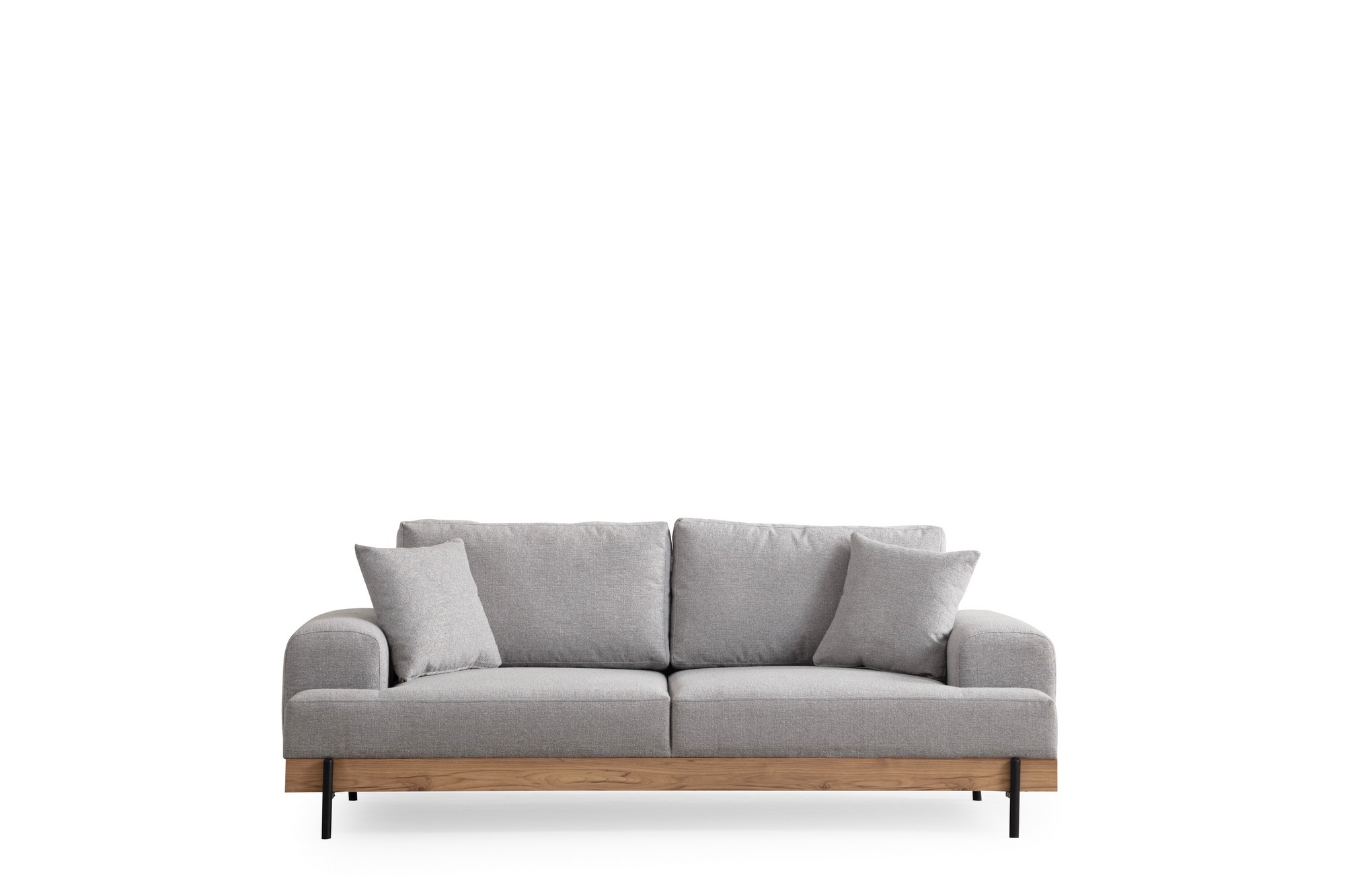 Trosed Eti Oak 3 Seater -Grey Siva