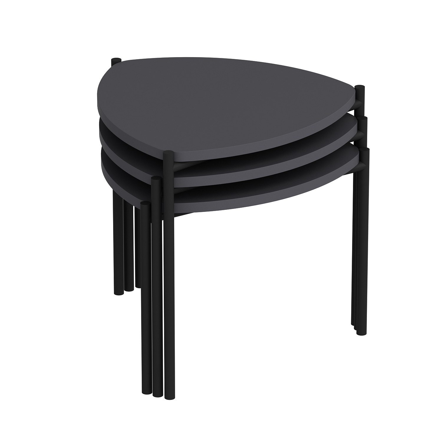 Set stočića (3 komada) Lenny - Antracit