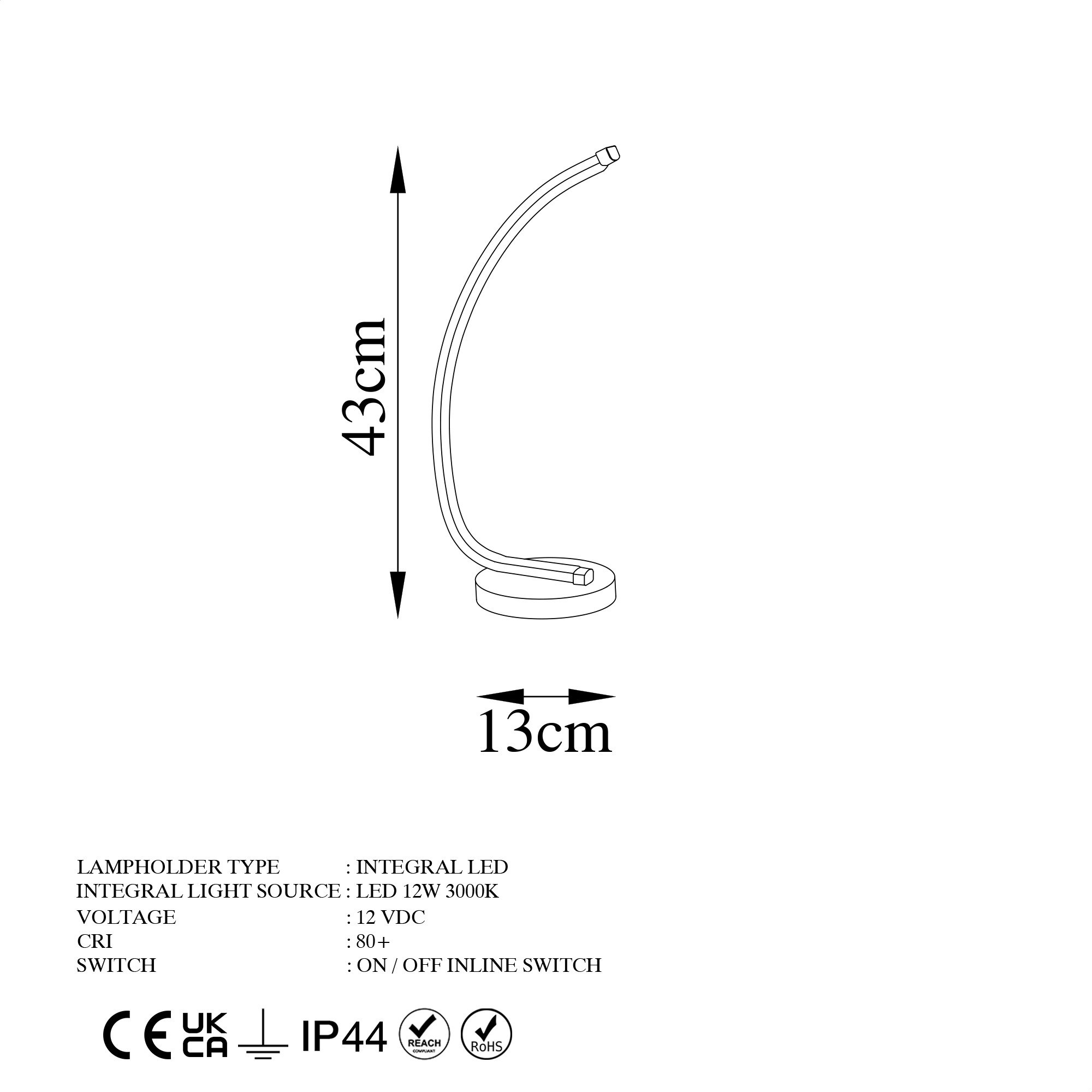 Stona lampa Bevel - 13322 Zlatna