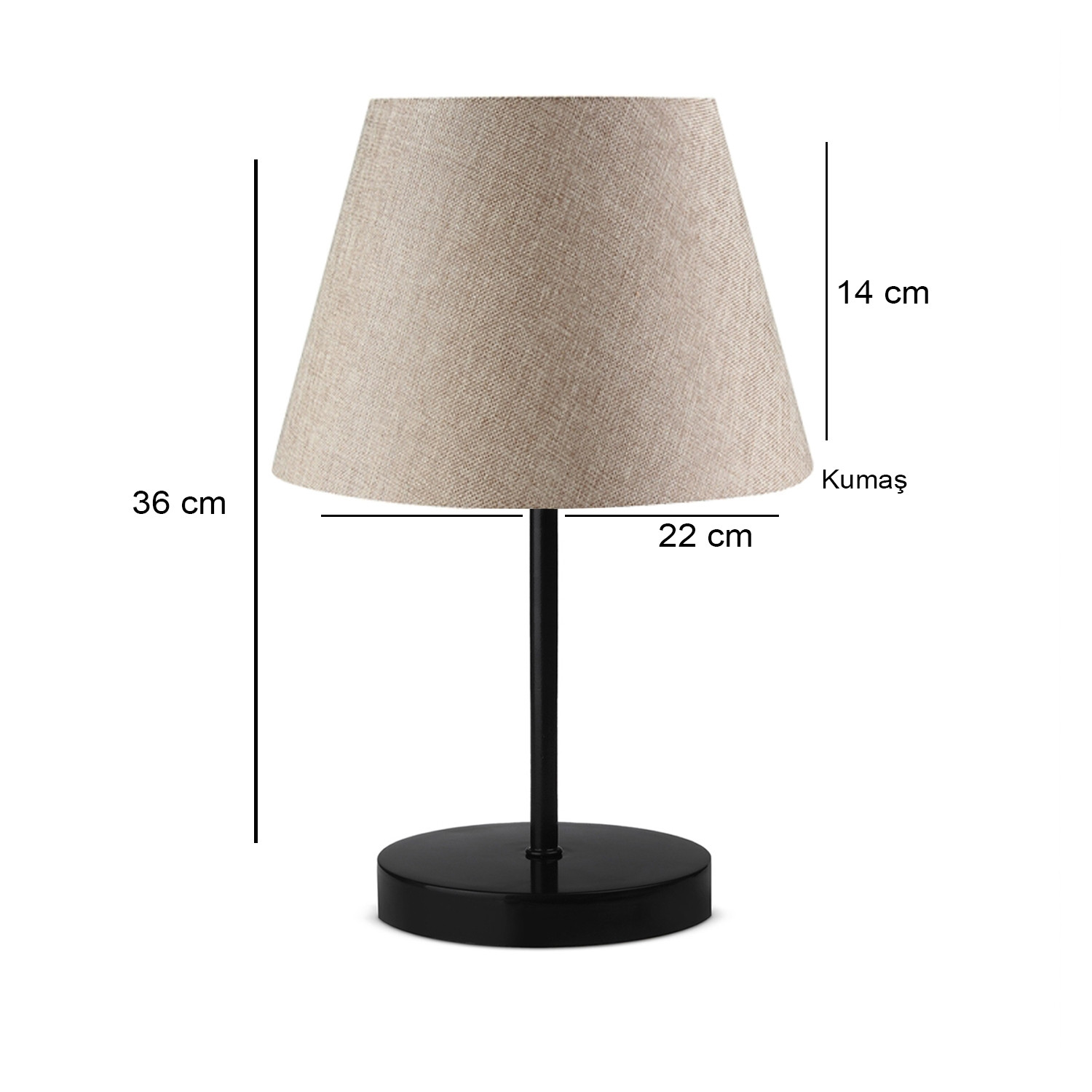 Stona lampa AYD-3158 Bež, Crna