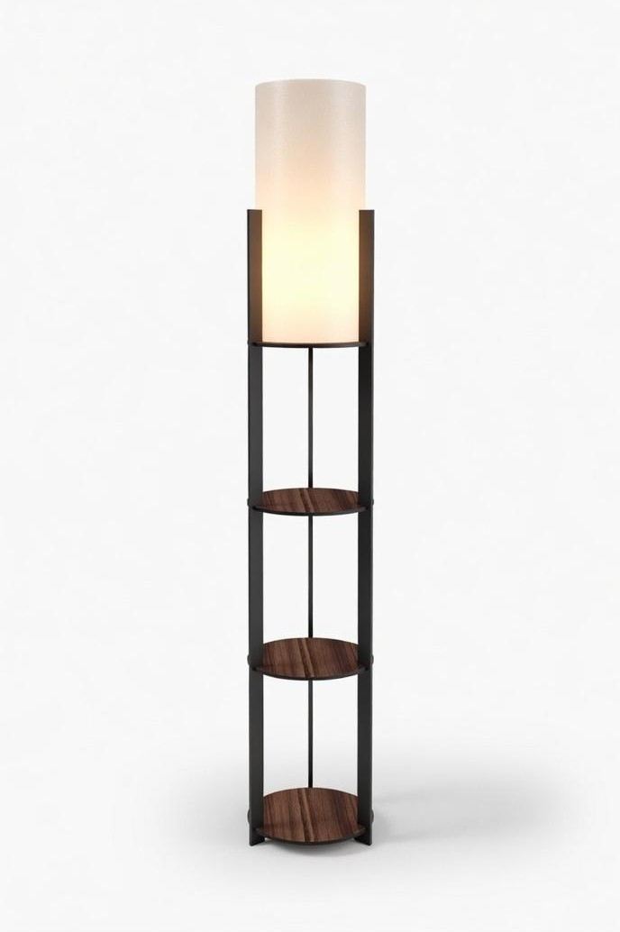 Podna lampa Radiante - Orah