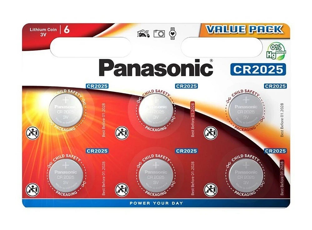 Panasonic baterije Litijum CR-2025 L/6bp