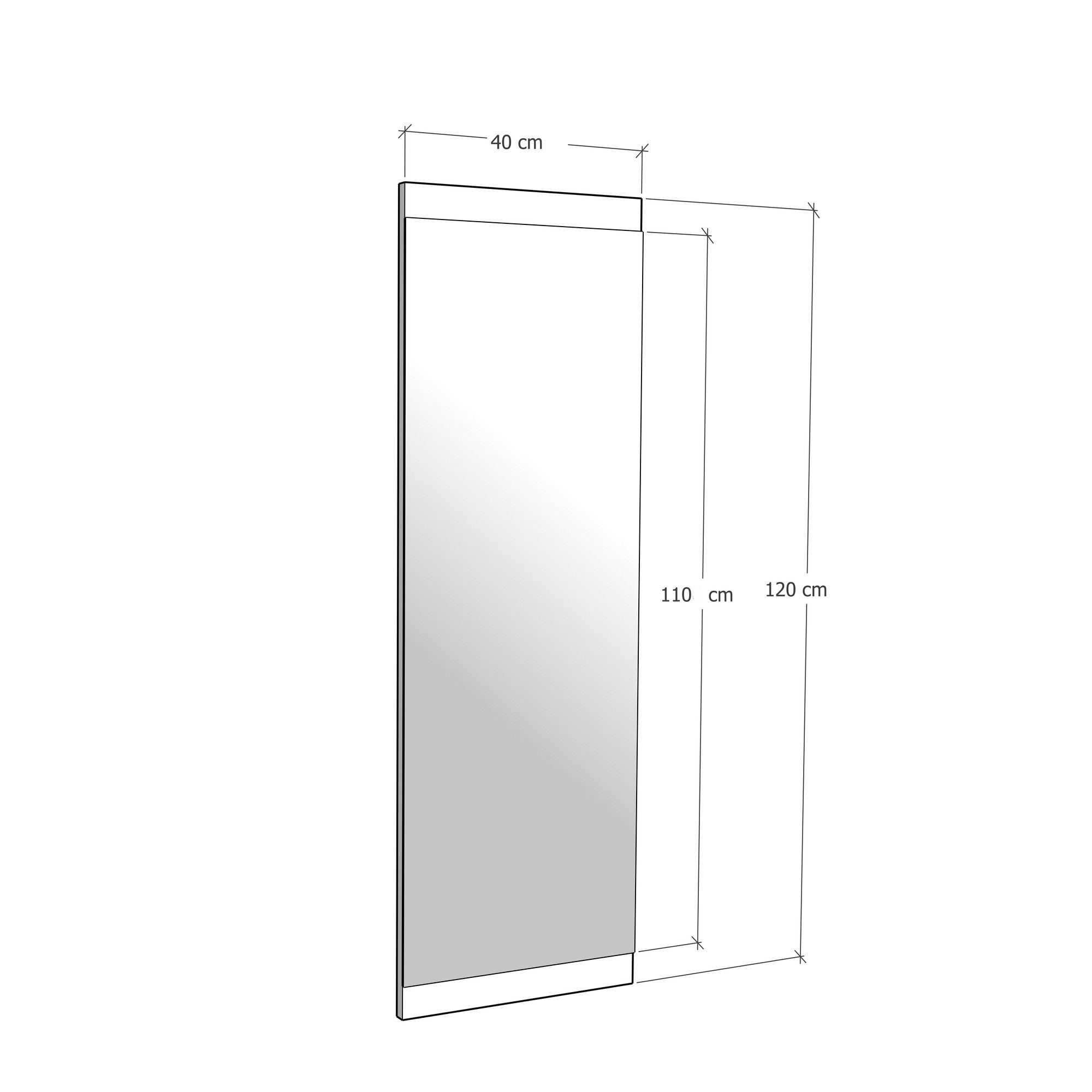Ogledalo Boy Aynası Dekoratif Basic Ceviz 40x120 Orah