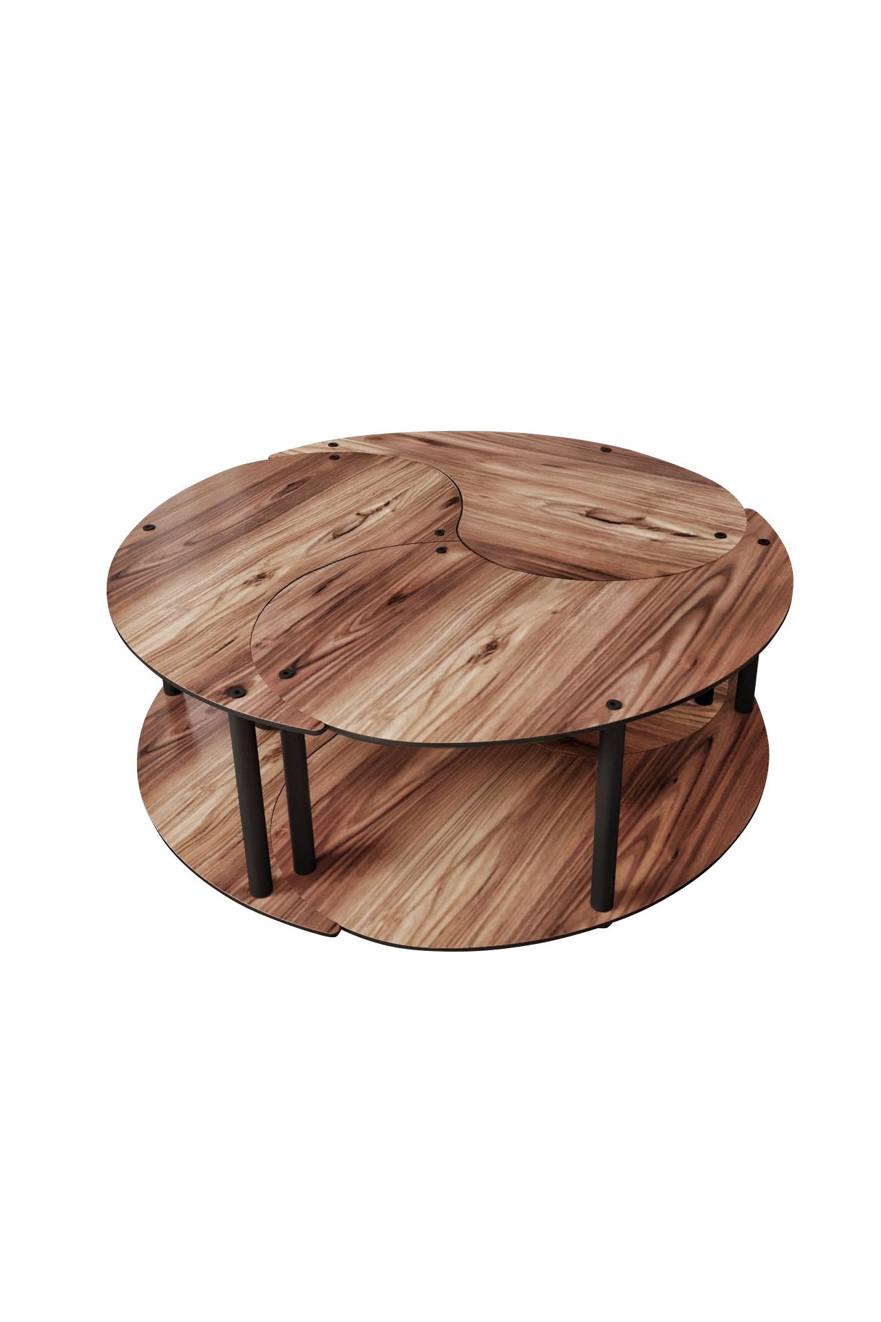 Set klub stolova Yin Yang 3 70 - Orah