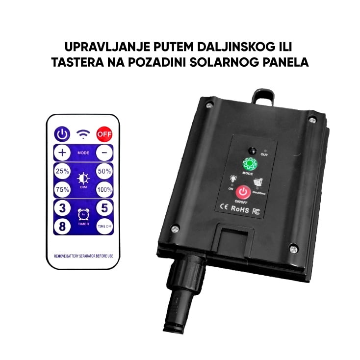 Solarni niz + 25 sijalica E12, 7.5m