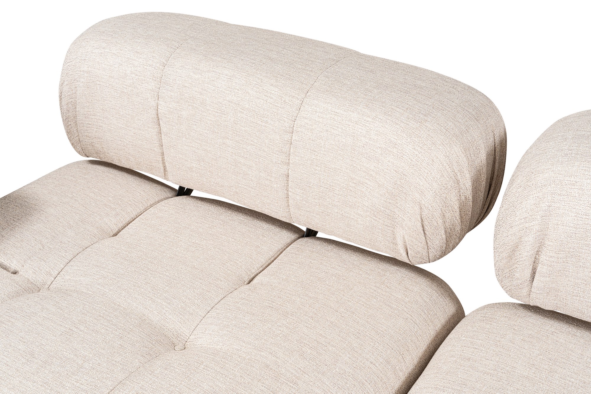 Ugaona garnitura Doblo 3 Seater with Pouffe ( L1-O1-1R-Pouffe) - Svetlo braon
