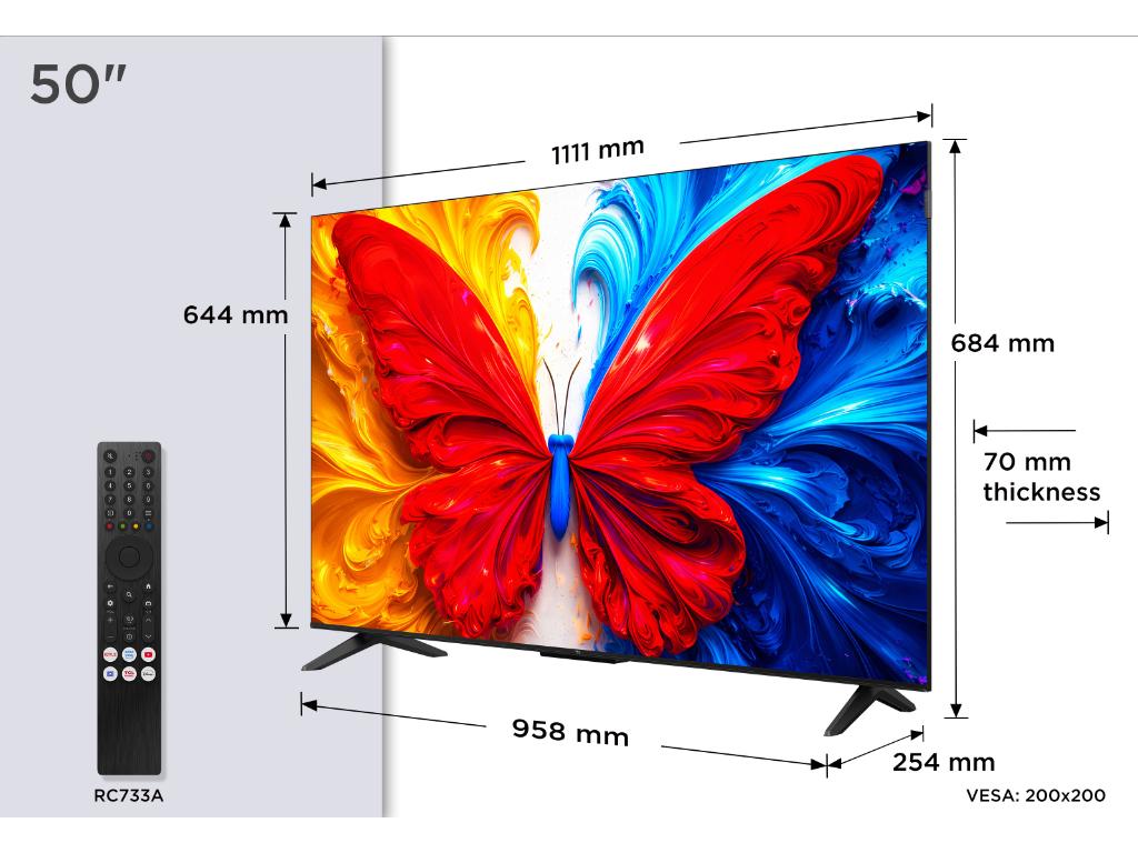 Televizor TCL 50S5L/QLED/50"/Full HD/60Hz/Android TV/crna