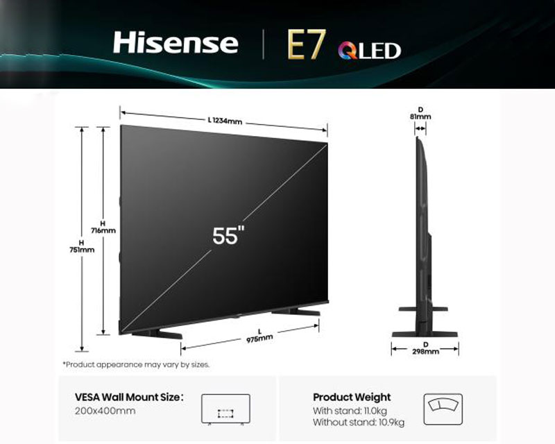 55 inča 55E7Q QLED 4K UHD Smart TV