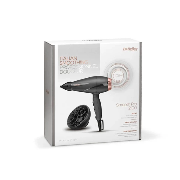 Babyliss 6709DE fen 2100W Ionic sa difuzorom sivo/roze