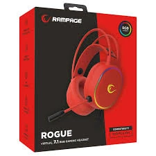 Slušalice žične gaming Rampage ROGUE RGB crvene 35132