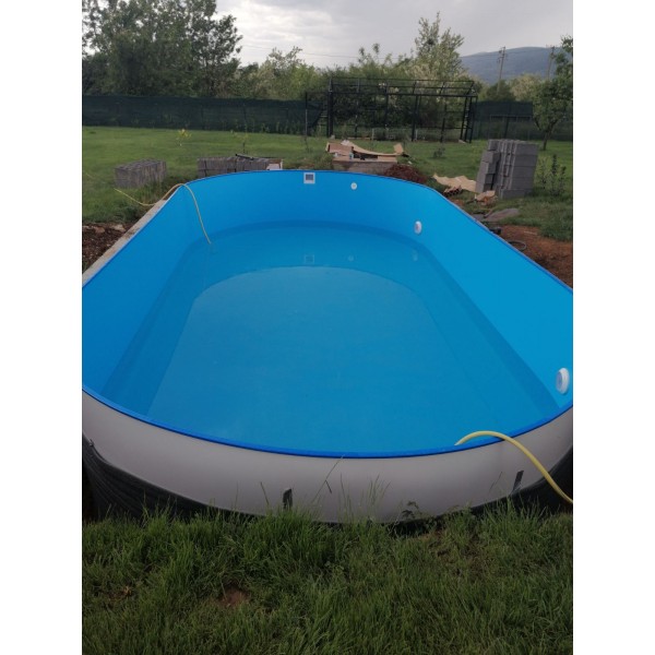 Ovalni montažni bazen GRE ukopni – set