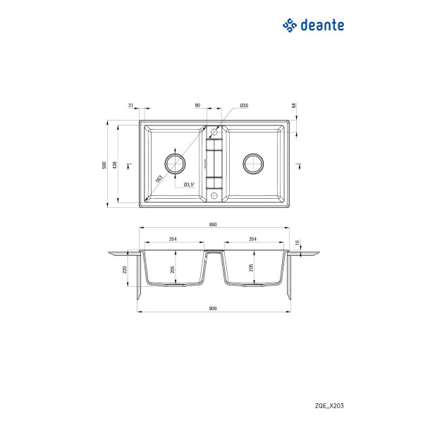 Deante Sudopera Eridan 86/N/2 ZQE N203