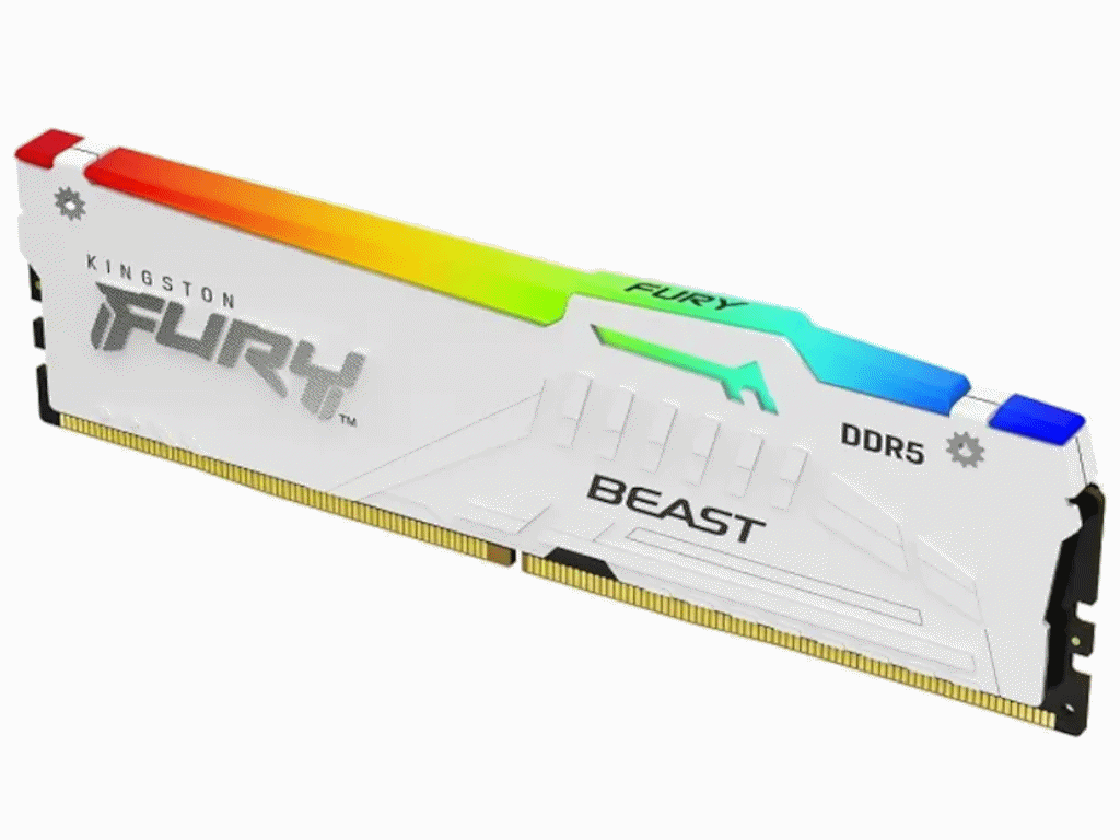 Memorija KINGSTON 16GB/DIMM/DDR5/5600MHz/CL40/FURY Beast RGB/bela