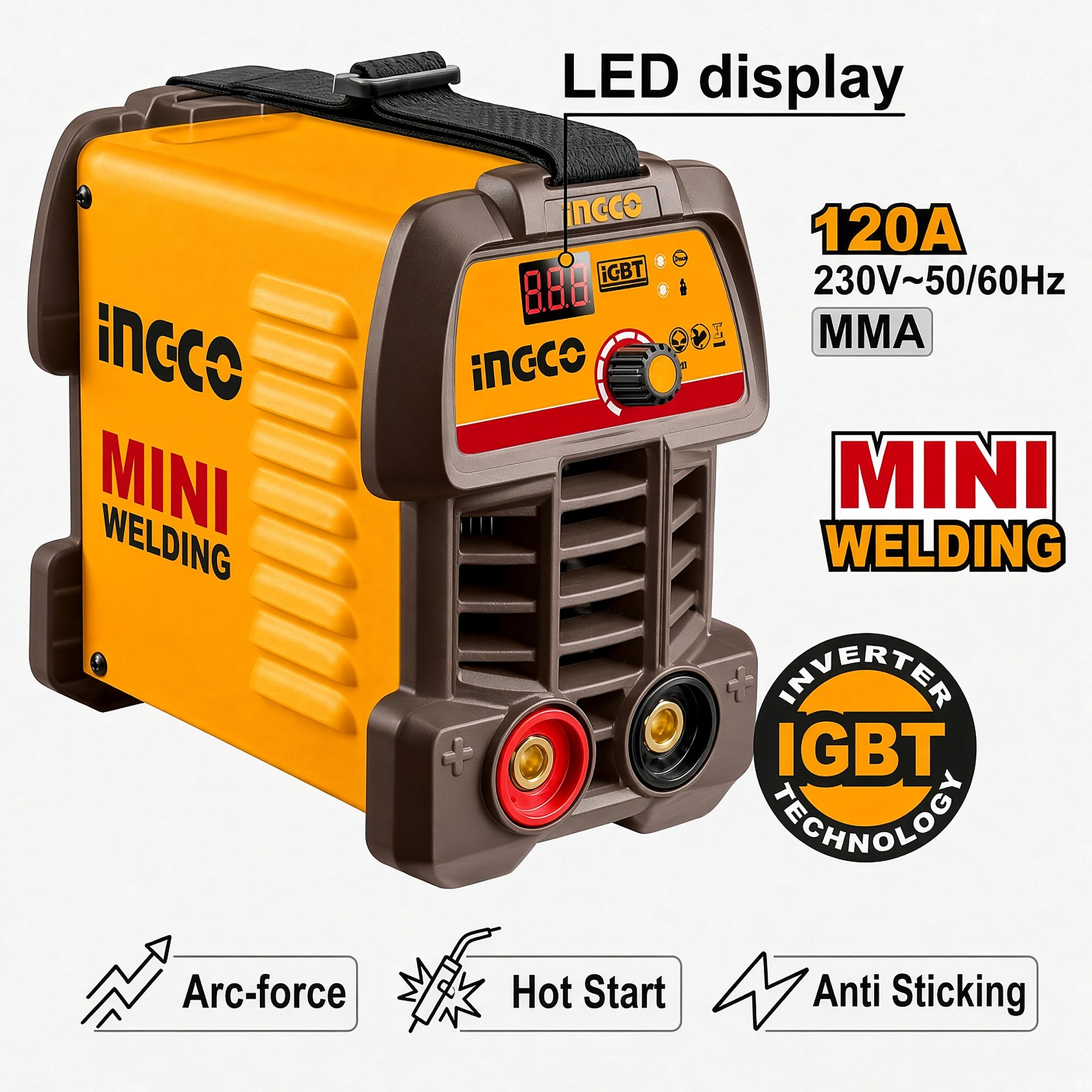 Super INGCO ING-MMA12049E Aparat Za Zavarivanje Led 120a