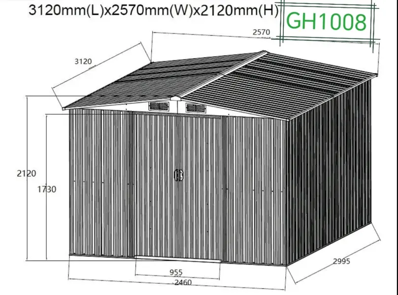 JANG Metalna Kućica za Baštu GH1008
