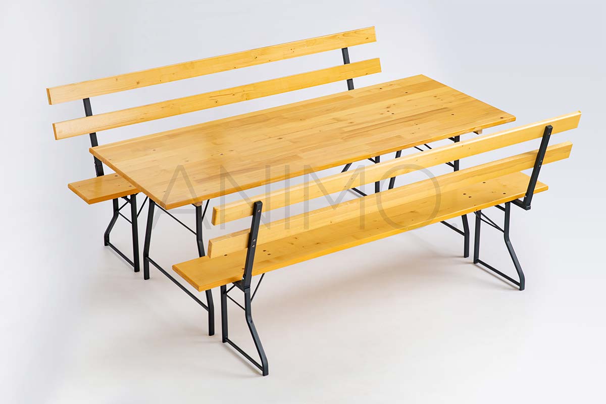 ANIMO Lux Pivski set ( klupe sa naslonom ) 200X80