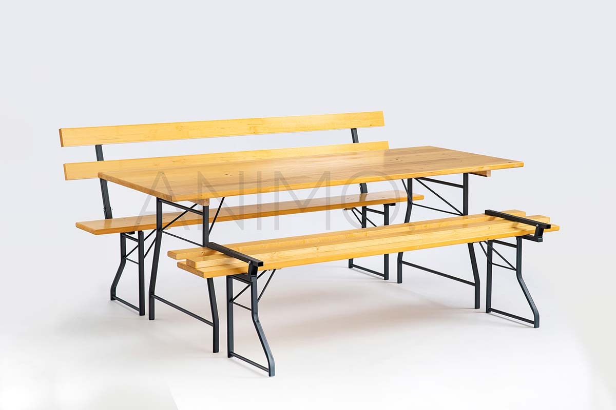 ANIMO Lux Pivski set ( klupe sa naslonom ) 200X80