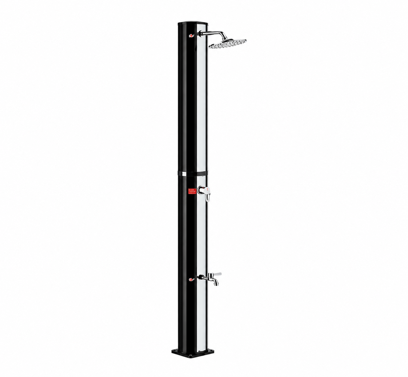 Solarni tuš sa slavinom za pranje nogu crno-srebrni 35 L E-103